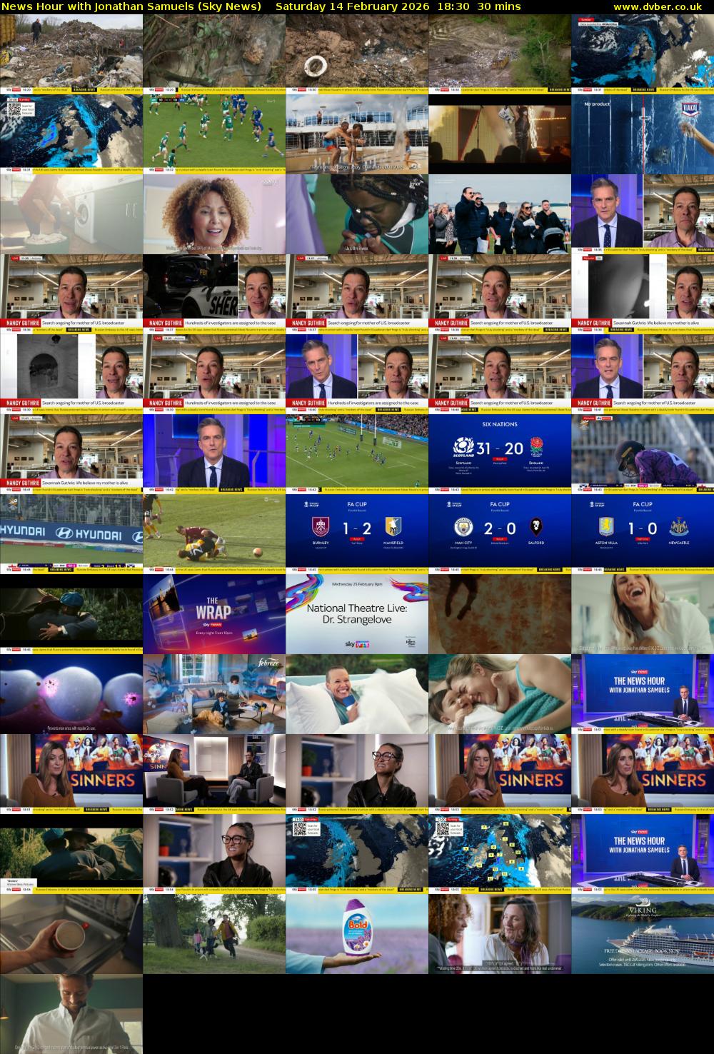 News Hour with Jonathan Samuels (Sky News) Saturday 14 February 2026 18:30 - 19:00