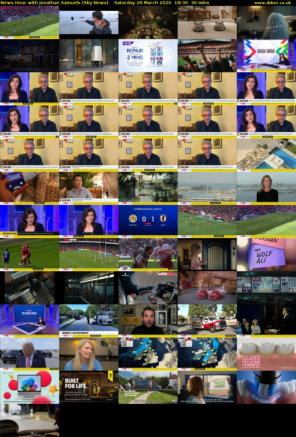 News Hour with Jonathan Samuels (Sky News) Saturday 28 March 2026 18:30 - 19:00