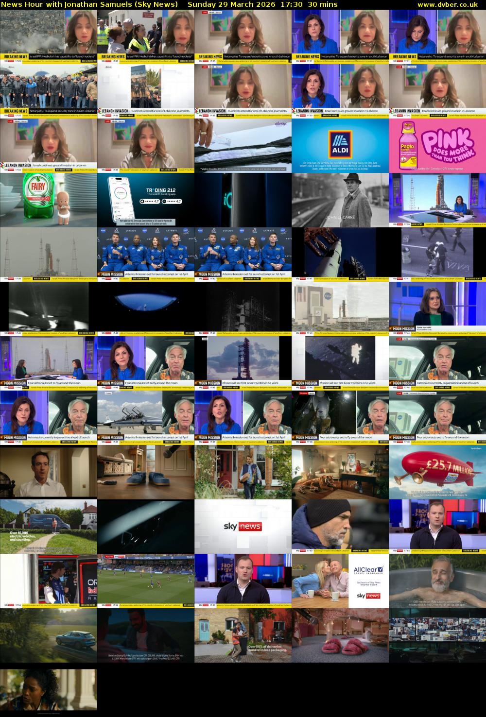 News Hour with Jonathan Samuels (Sky News) Sunday 29 March 2026 17:30 - 18:00