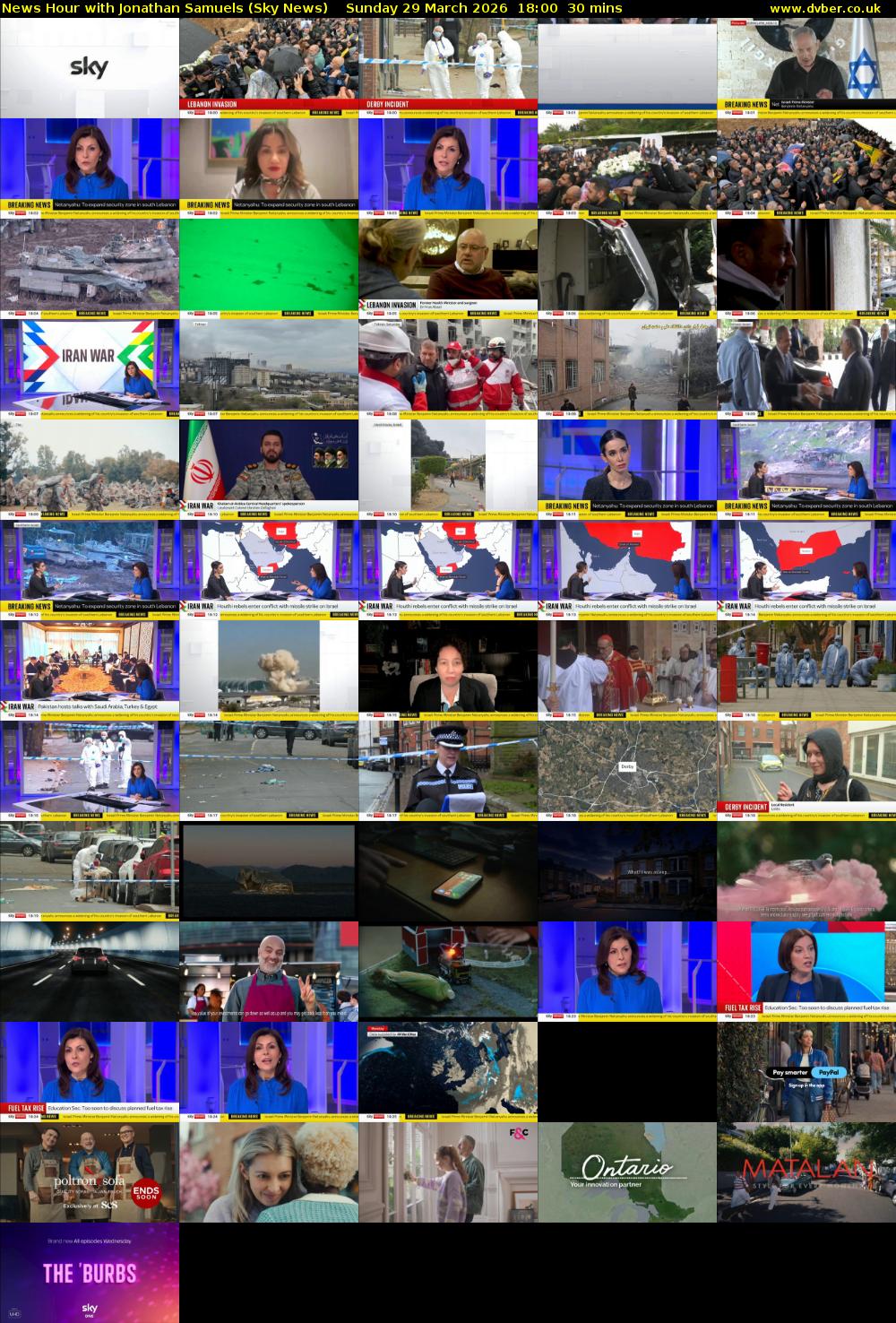 News Hour with Jonathan Samuels (Sky News) Sunday 29 March 2026 18:00 - 18:30