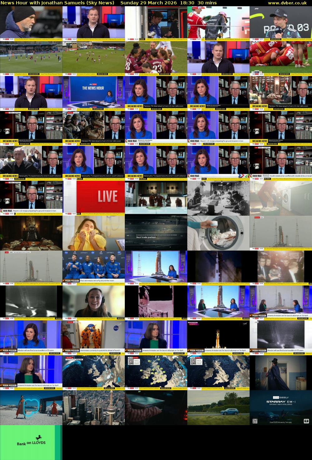 News Hour with Jonathan Samuels (Sky News) Sunday 29 March 2026 18:30 - 19:00