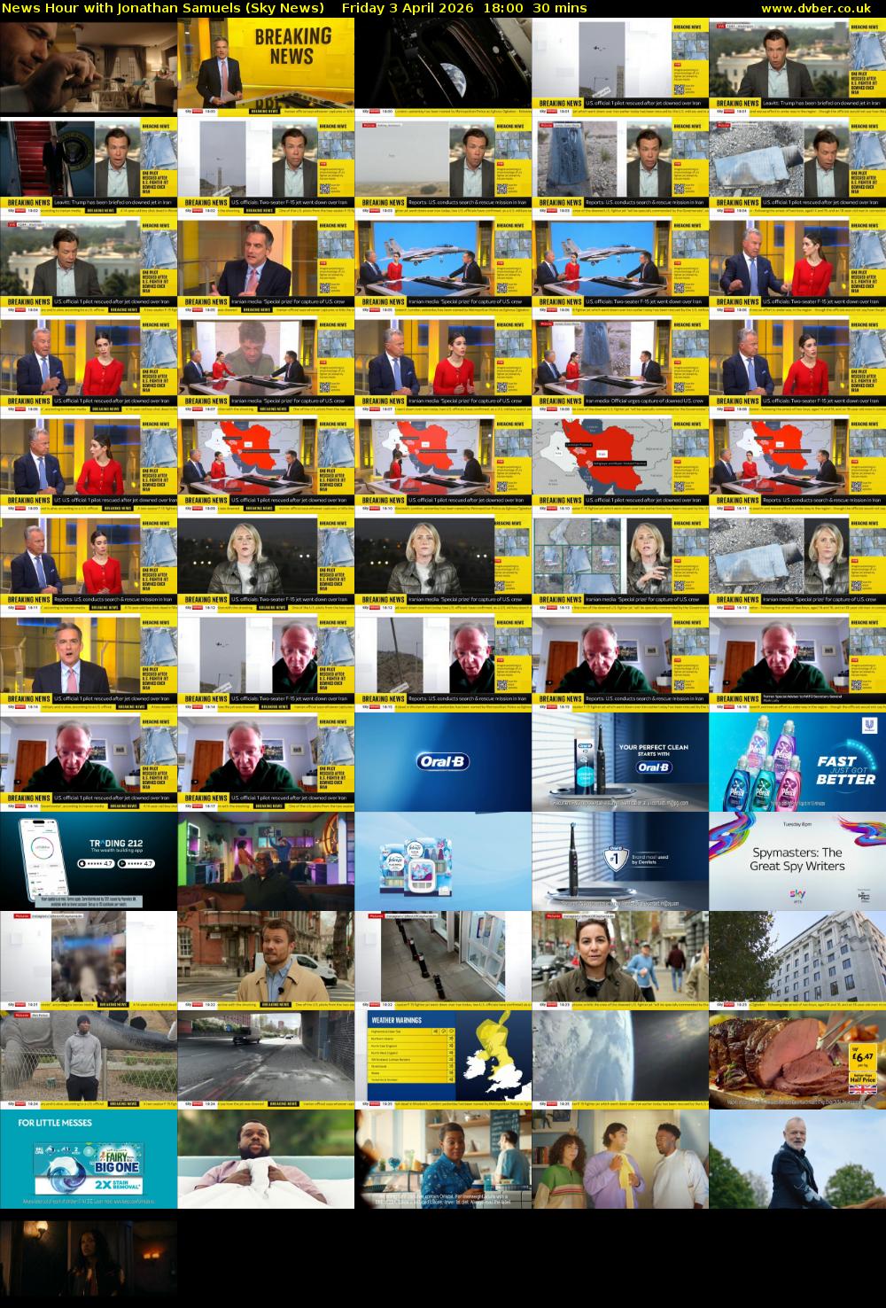 News Hour with Jonathan Samuels (Sky News) Friday 3 April 2026 18:00 - 18:30