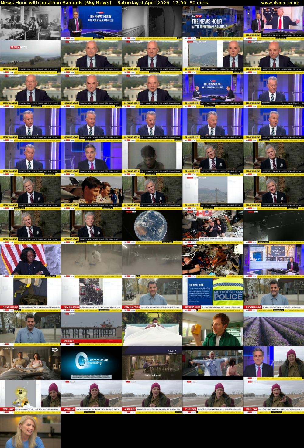News Hour with Jonathan Samuels (Sky News) Saturday 4 April 2026 17:00 - 17:30