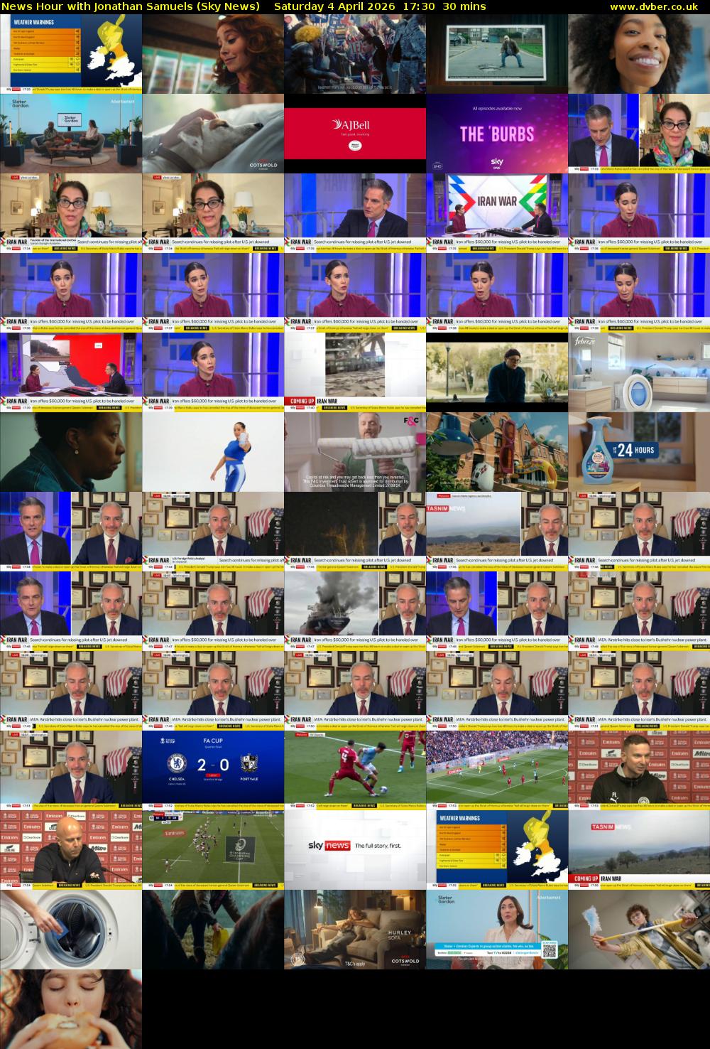 News Hour with Jonathan Samuels (Sky News) Saturday 4 April 2026 17:30 - 18:00