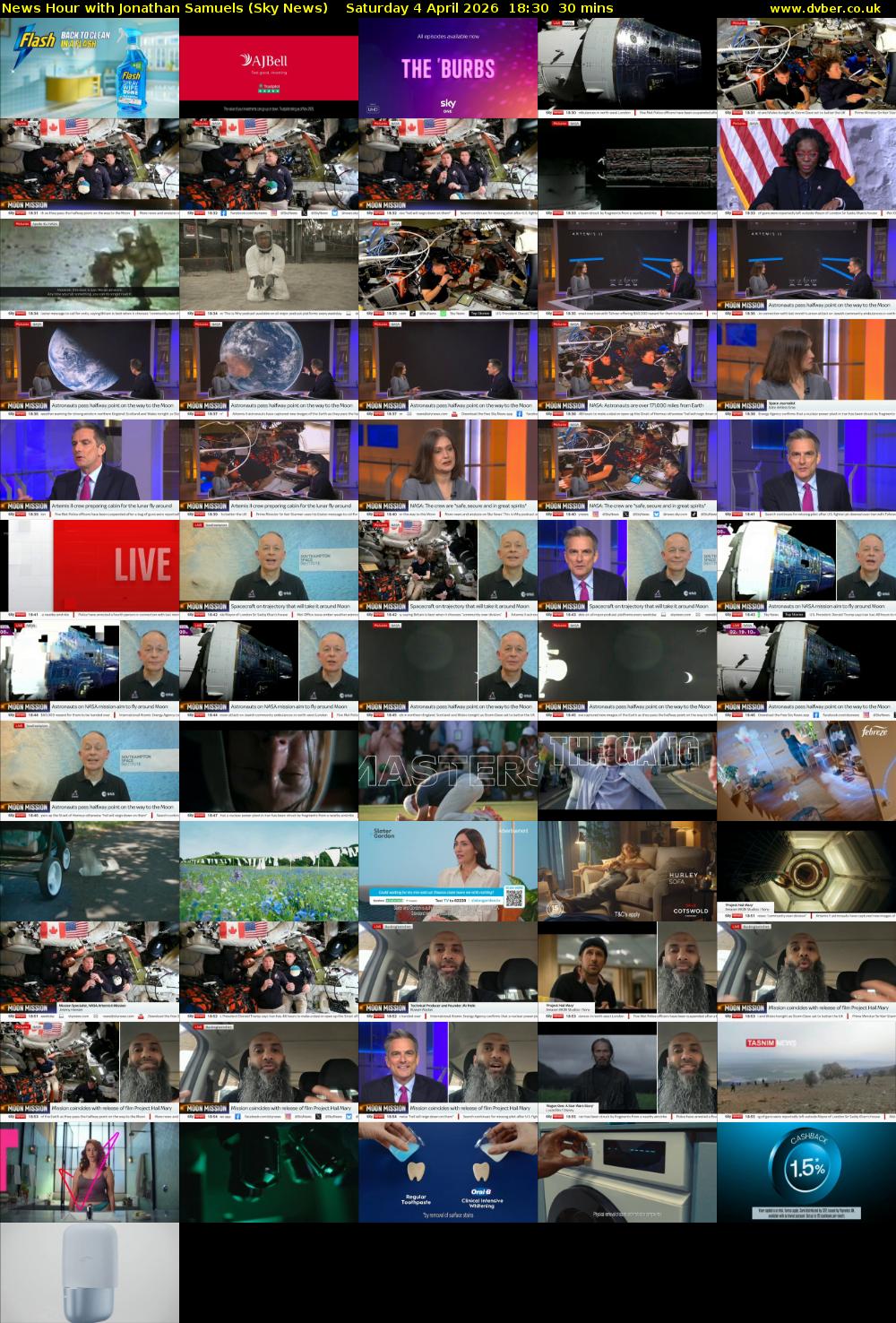 News Hour with Jonathan Samuels (Sky News) Saturday 4 April 2026 18:30 - 19:00