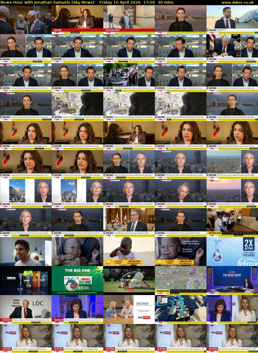 News Hour with Jonathan Samuels (Sky News) Friday 10 April 2026 17:00 - 17:30