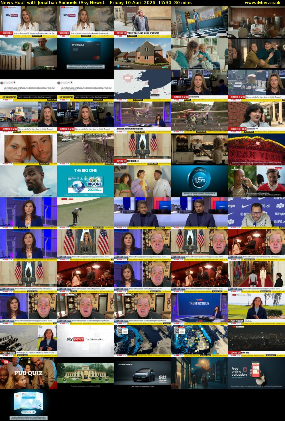 News Hour with Jonathan Samuels (Sky News) Friday 10 April 2026 17:30 - 18:00