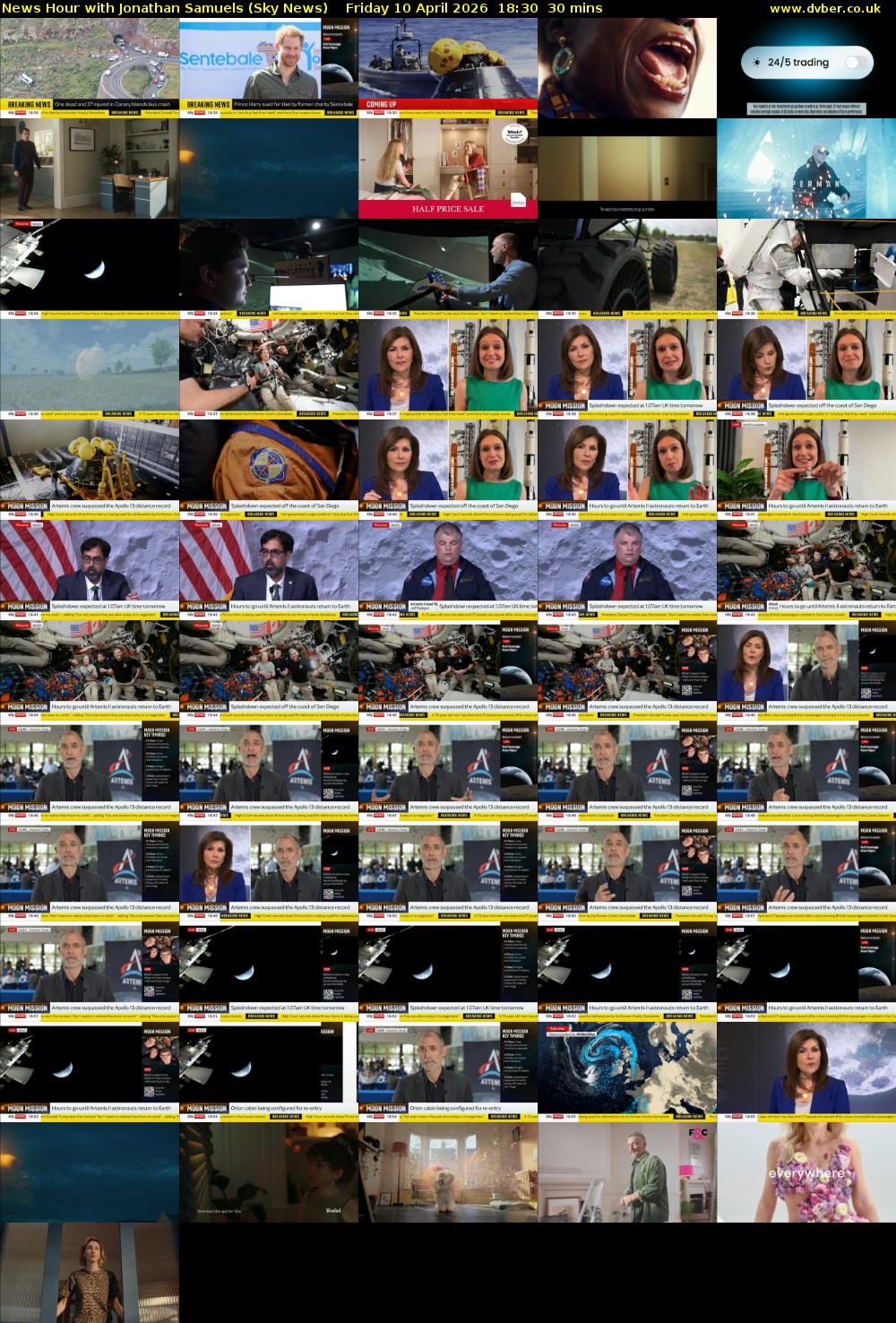 News Hour with Jonathan Samuels (Sky News) Friday 10 April 2026 18:30 - 19:00