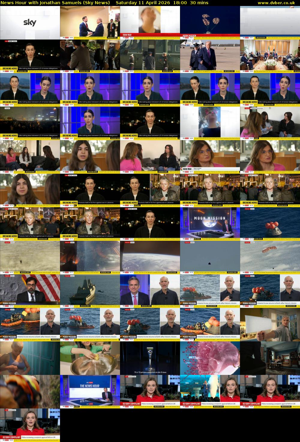 News Hour with Jonathan Samuels (Sky News) Saturday 11 April 2026 18:00 - 18:30