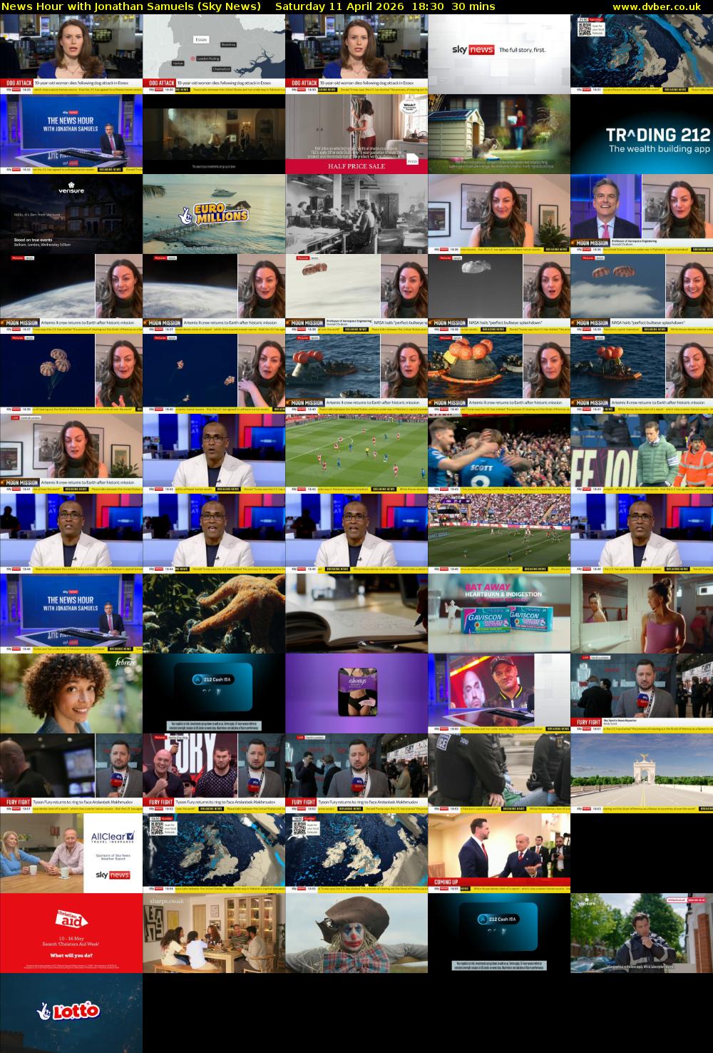 News Hour with Jonathan Samuels (Sky News) Saturday 11 April 2026 18:30 - 19:00