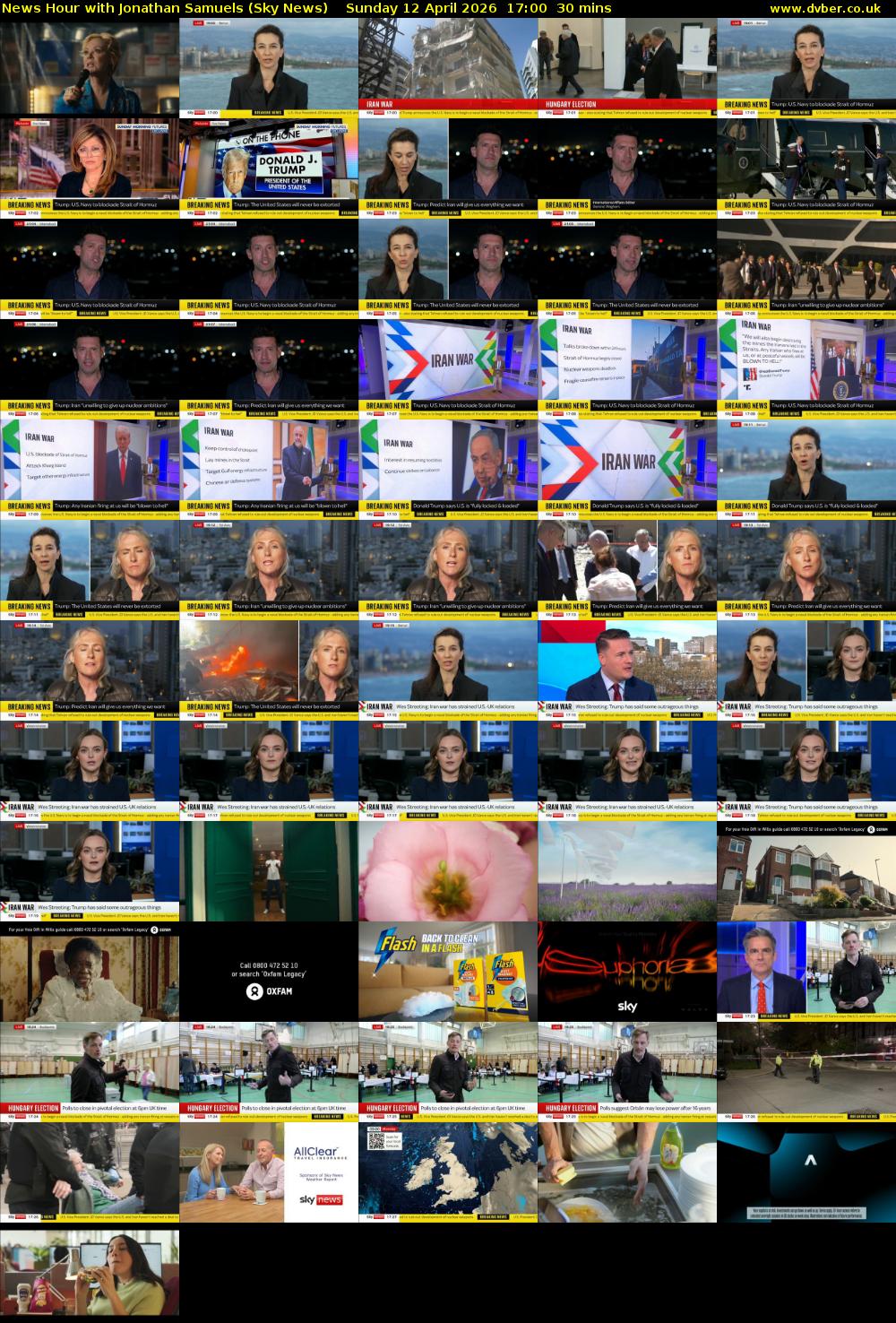 News Hour with Jonathan Samuels (Sky News) Sunday 12 April 2026 17:00 - 17:30