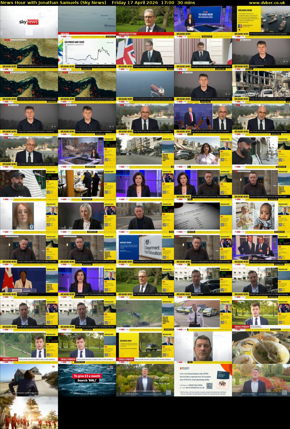 News Hour with Jonathan Samuels (Sky News) Friday 17 April 2026 17:00 - 17:30