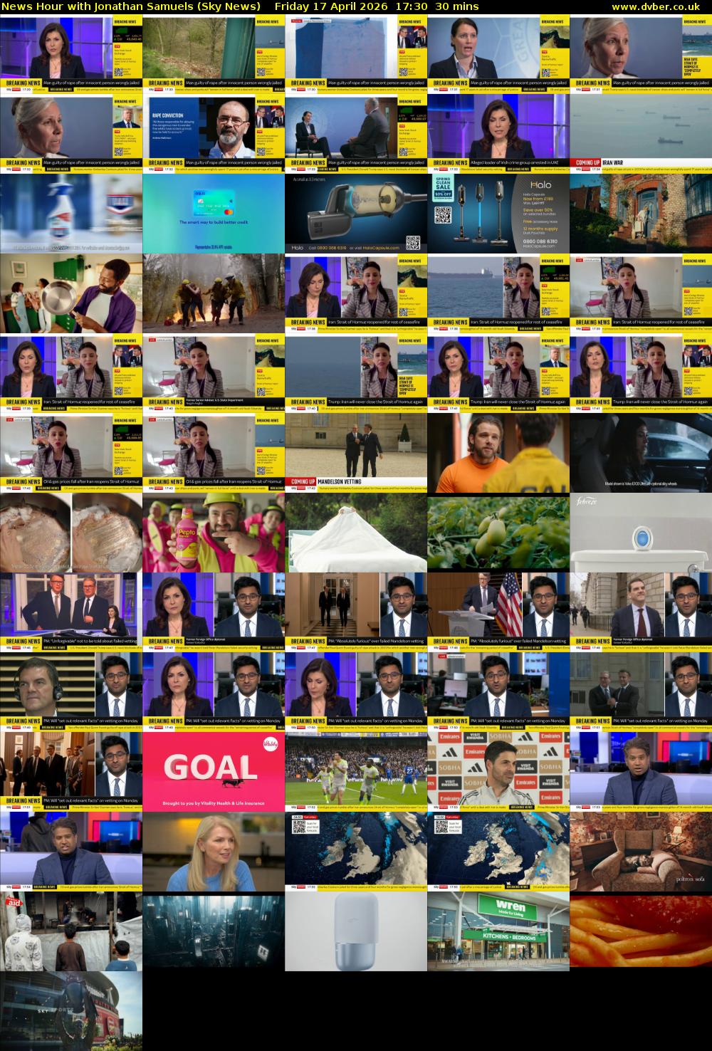 News Hour with Jonathan Samuels (Sky News) Friday 17 April 2026 17:30 - 18:00