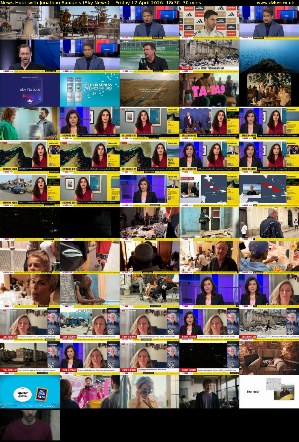 News Hour with Jonathan Samuels (Sky News) Friday 17 April 2026 18:30 - 19:00