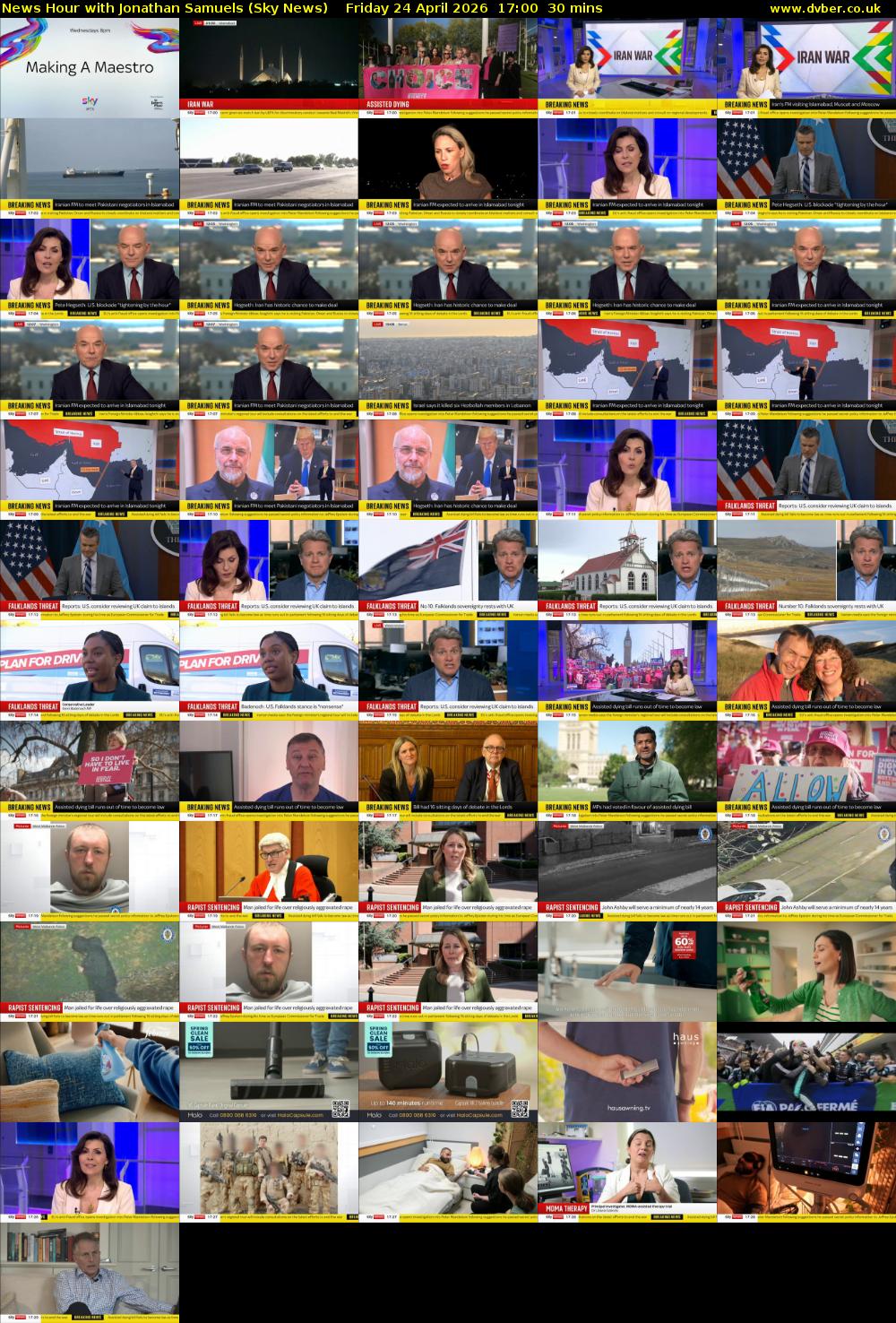 News Hour with Jonathan Samuels (Sky News) Friday 24 April 2026 17:00 - 17:30