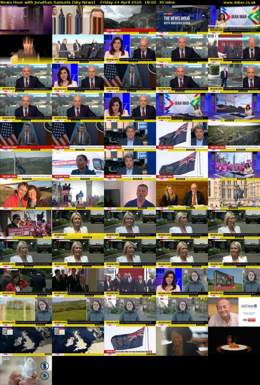 News Hour with Jonathan Samuels (Sky News) Friday 24 April 2026 18:00 - 18:30