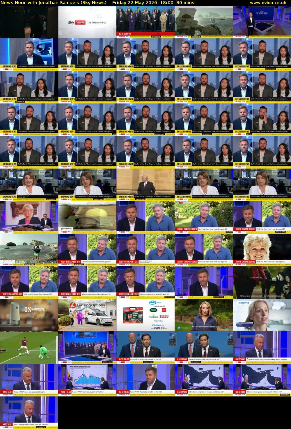 News Hour with Jonathan Samuels (Sky News) Friday 22 May 2026 18:00 - 18:30