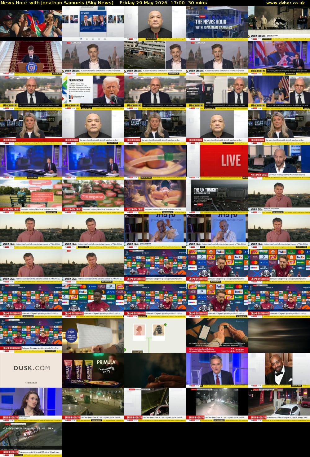 News Hour with Jonathan Samuels (Sky News) Friday 29 May 2026 17:00 - 17:30