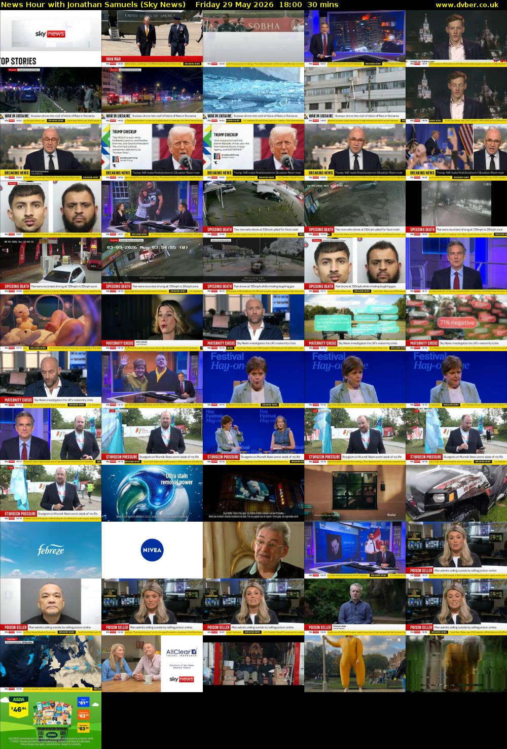 News Hour with Jonathan Samuels (Sky News) Friday 29 May 2026 18:00 - 18:30
