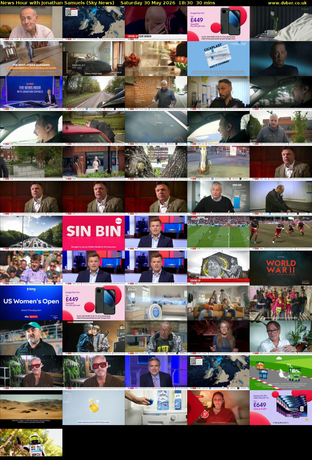 News Hour with Jonathan Samuels (Sky News) Saturday 30 May 2026 18:30 - 19:00