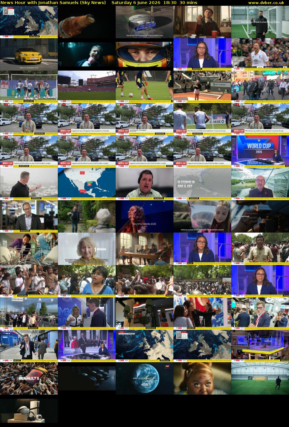 News Hour with Jonathan Samuels (Sky News) Saturday 6 June 2026 18:30 - 19:00