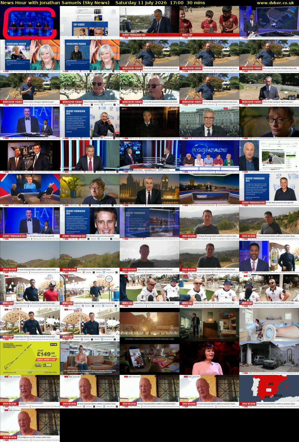 News Hour with Jonathan Samuels (Sky News) Saturday 11 July 2026 17:00 - 17:30