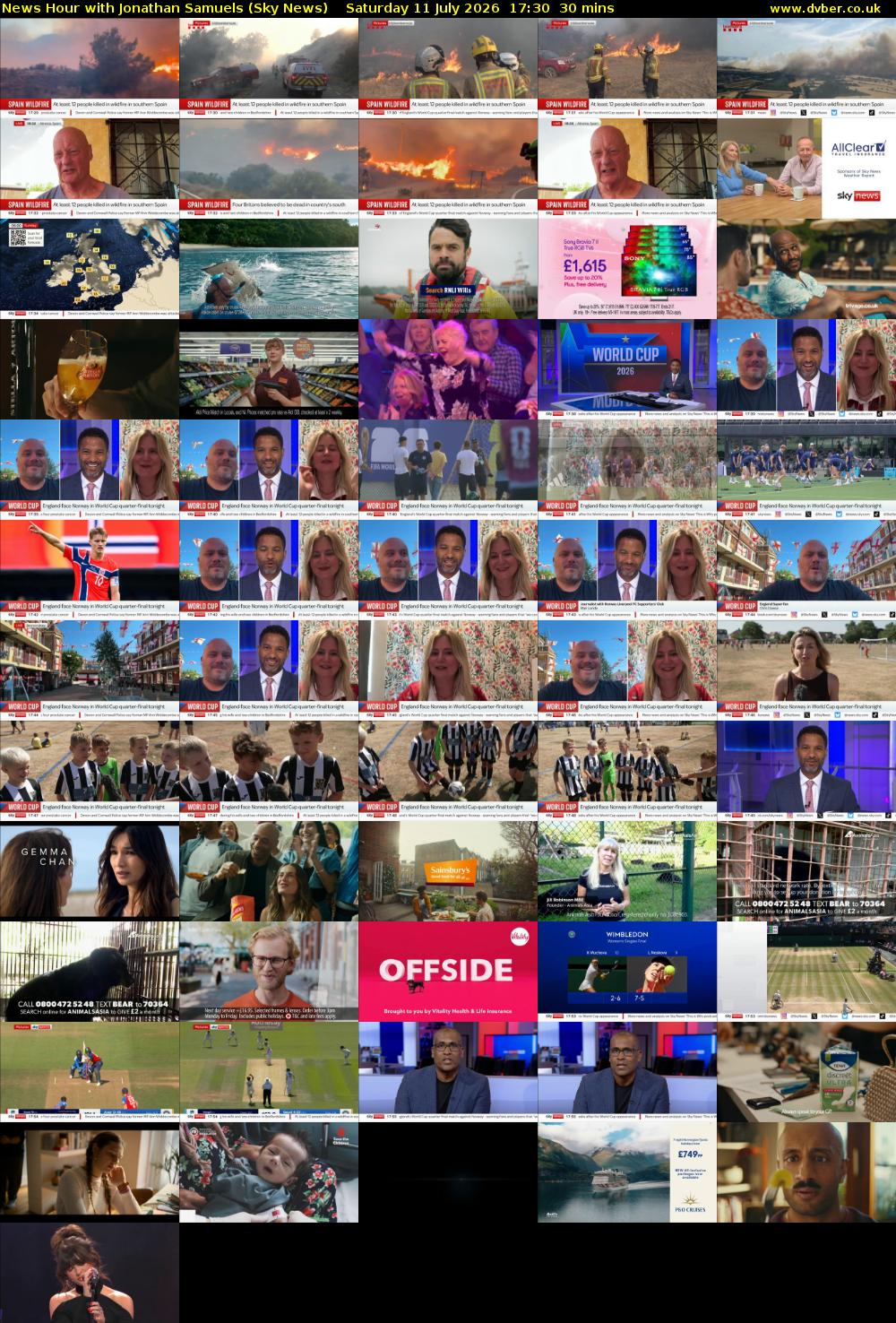 News Hour with Jonathan Samuels (Sky News) Saturday 11 July 2026 17:30 - 18:00