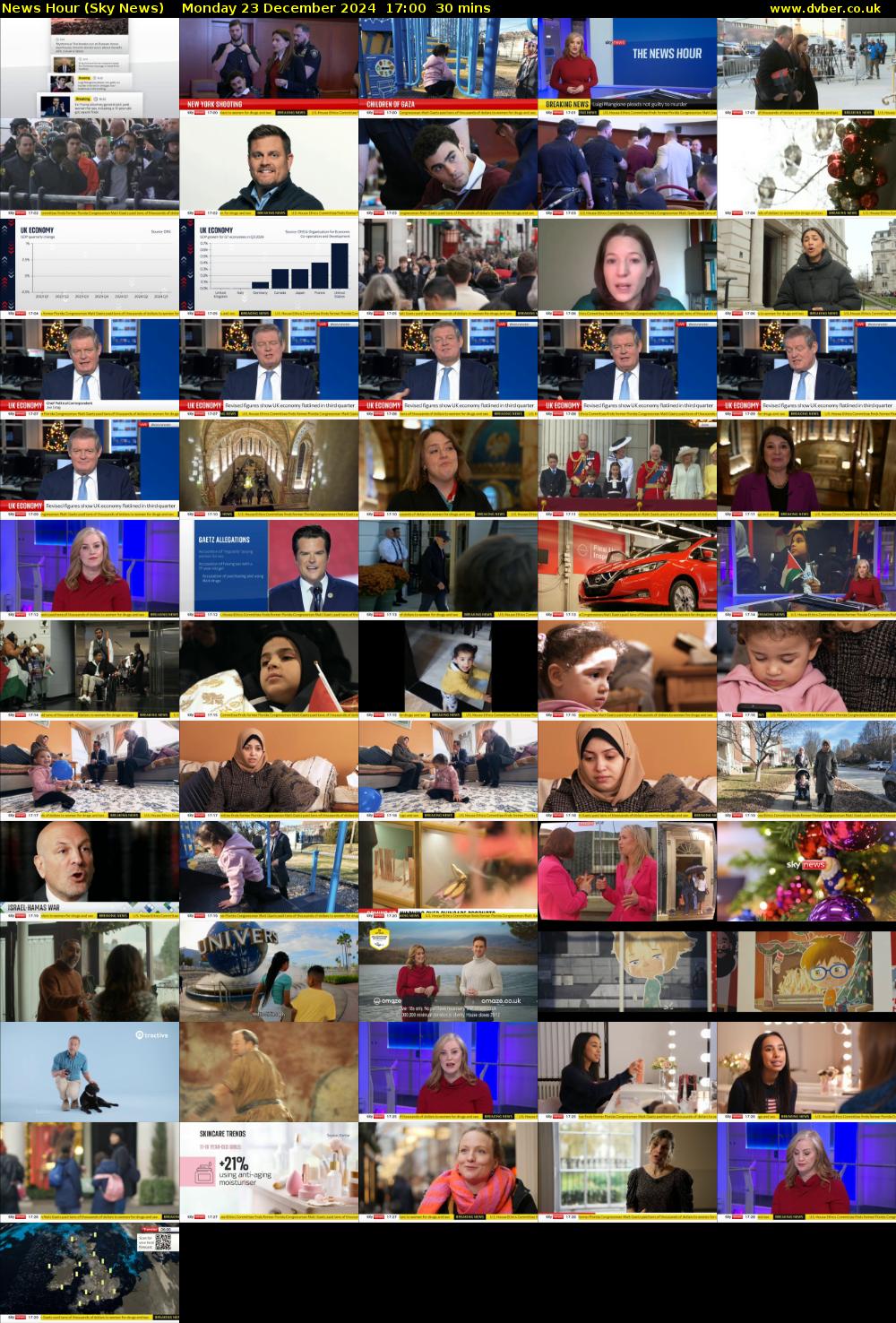 News Hour (Sky News) Monday 23 December 2024 17:00 - 17:30