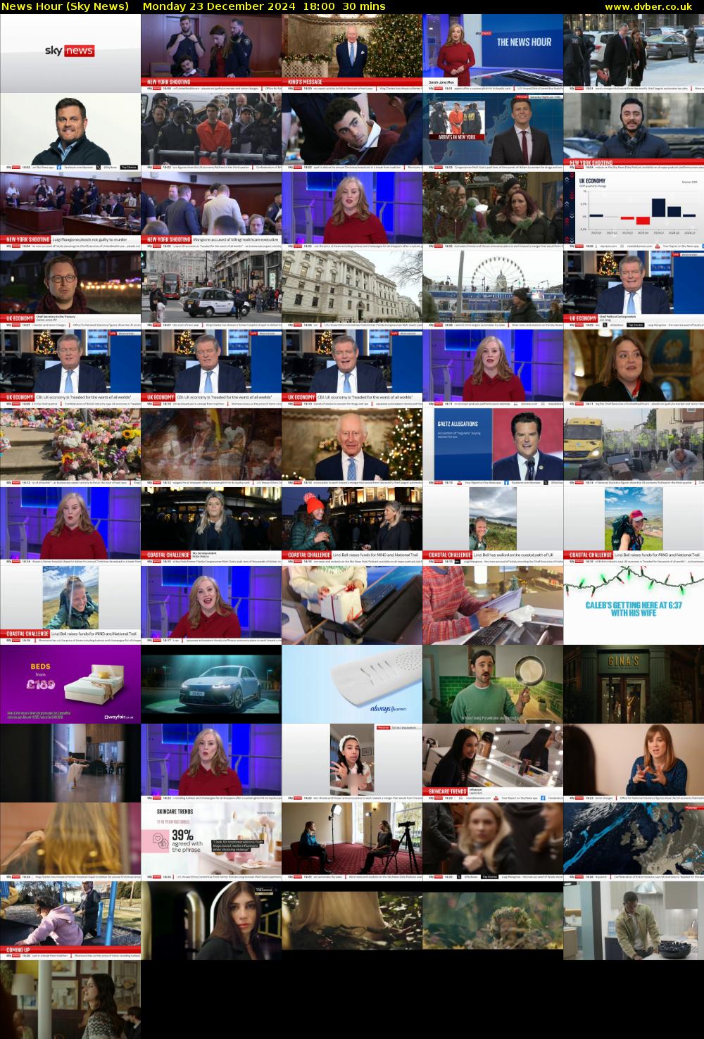 News Hour (Sky News) Monday 23 December 2024 18:00 - 18:30