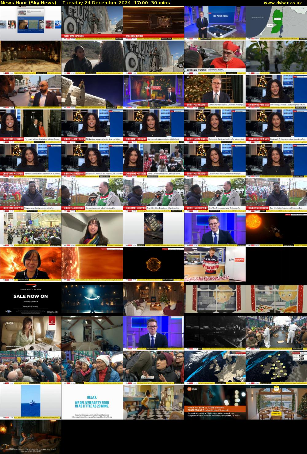 News Hour (Sky News) Tuesday 24 December 2024 17:00 - 17:30