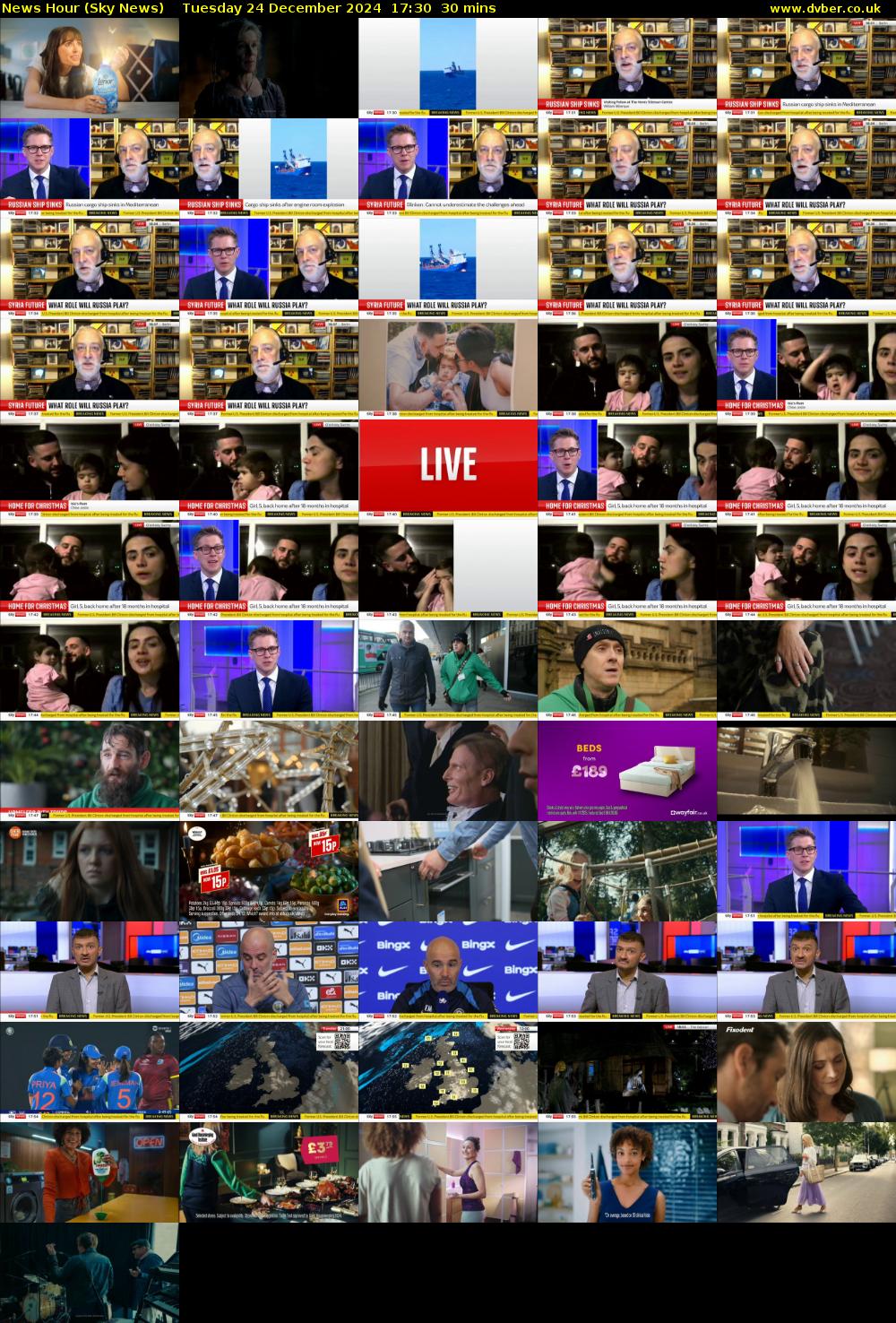 News Hour (Sky News) Tuesday 24 December 2024 17:30 - 18:00