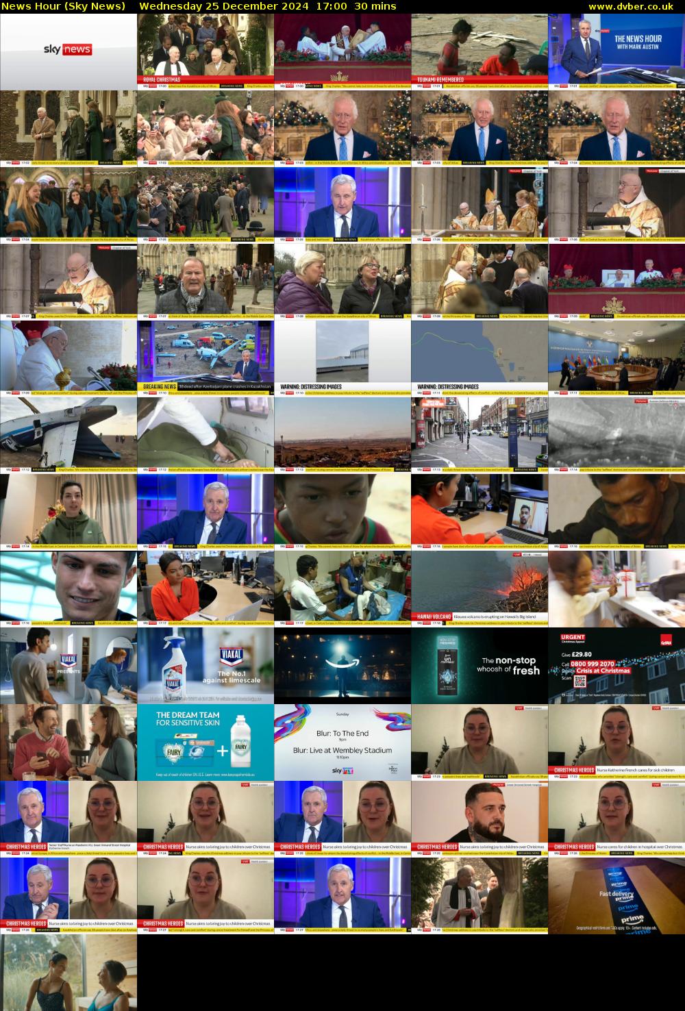 News Hour (Sky News) Wednesday 25 December 2024 17:00 - 17:30