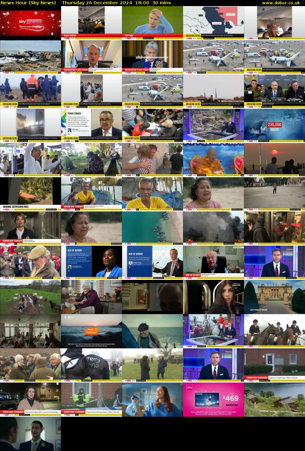 News Hour (Sky News) Thursday 26 December 2024 18:00 - 18:30