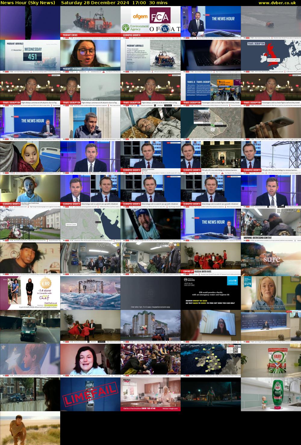 News Hour (Sky News) Saturday 28 December 2024 17:00 - 17:30