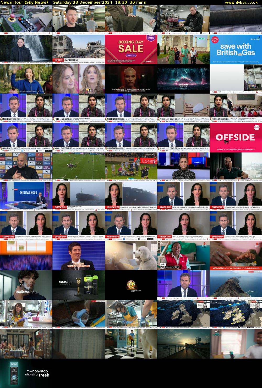 News Hour (Sky News) Saturday 28 December 2024 18:30 - 19:00