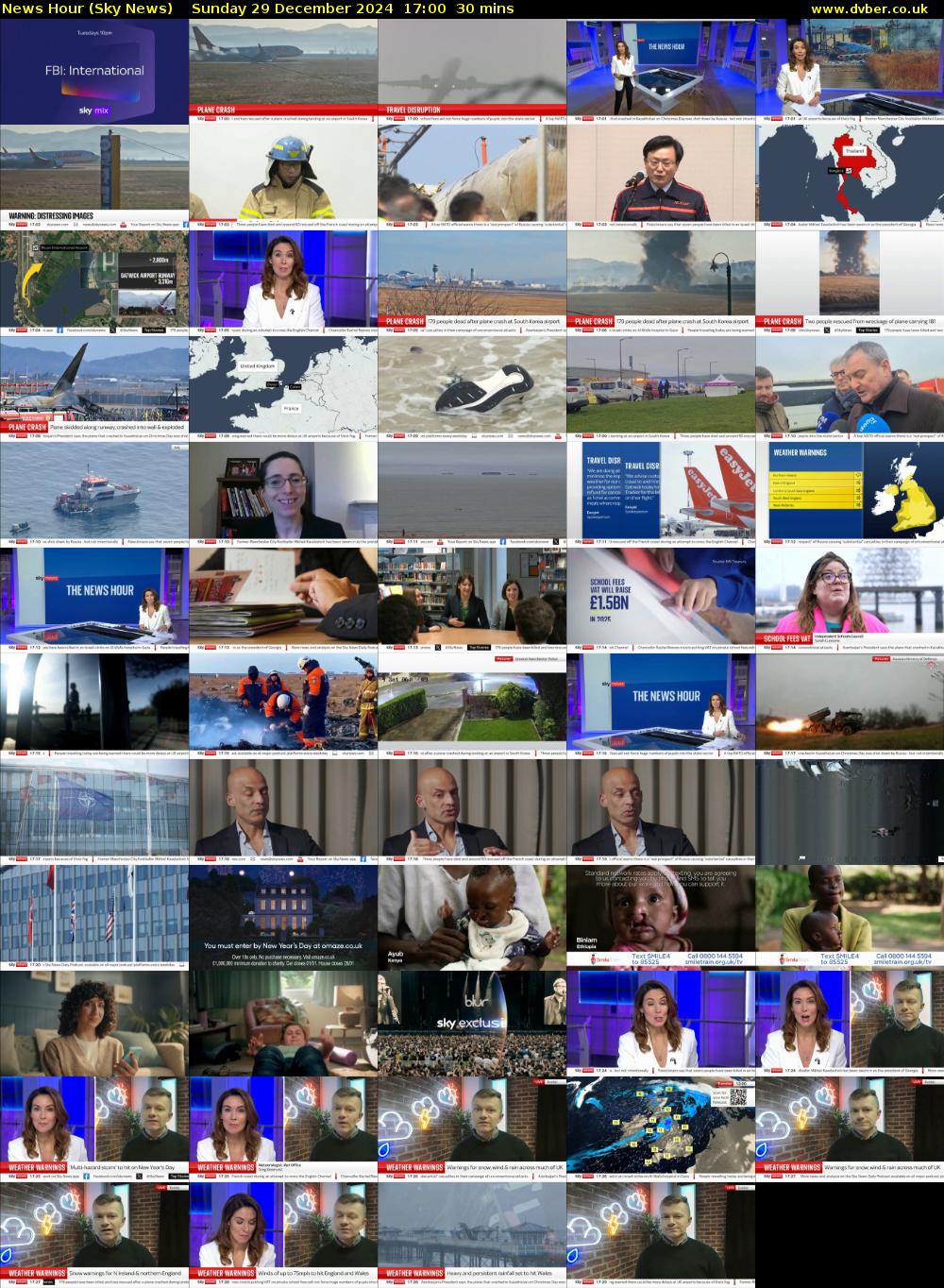 News Hour (Sky News) Sunday 29 December 2024 17:00 - 17:30