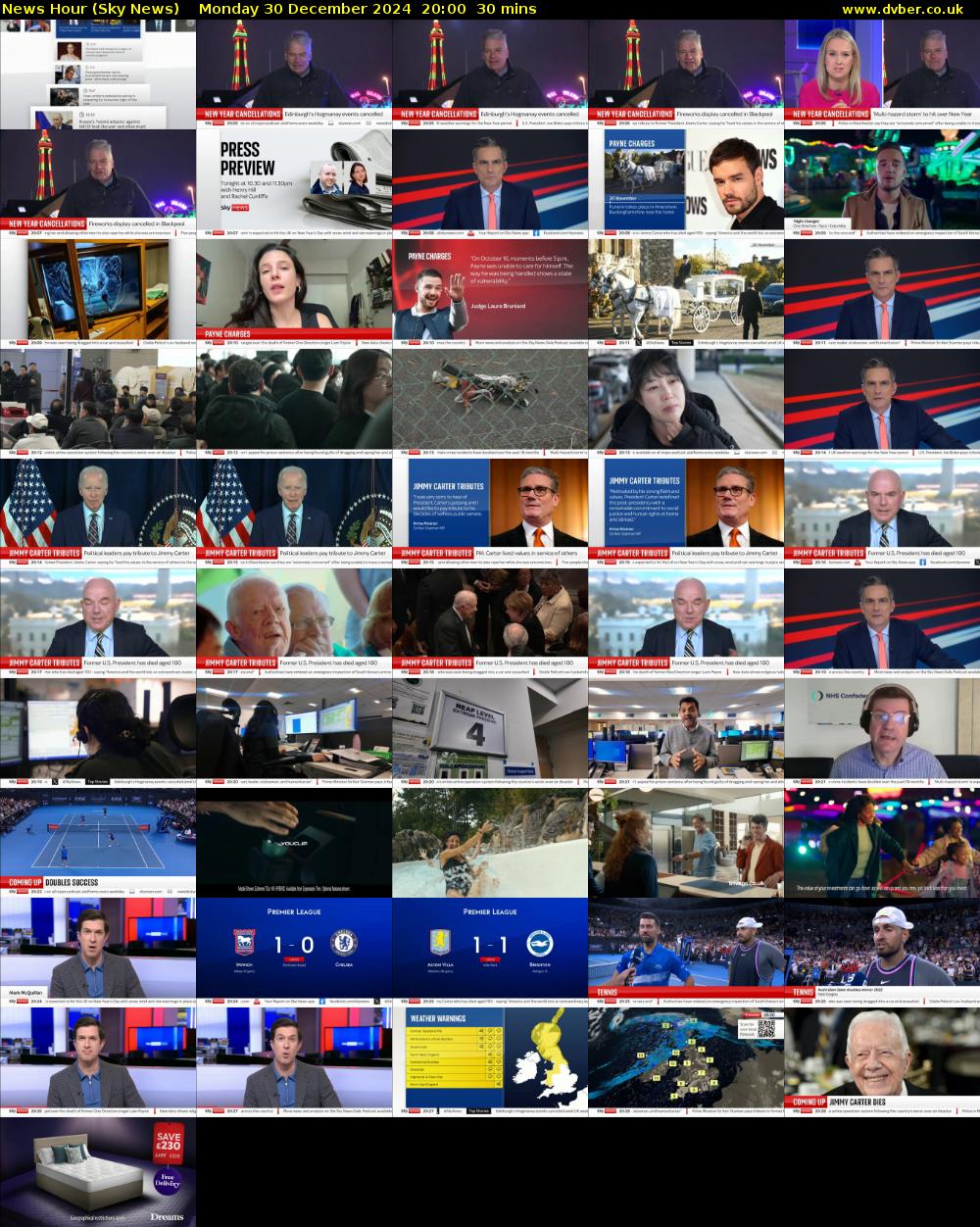 News Hour (Sky News) Monday 30 December 2024 20:00 - 20:30