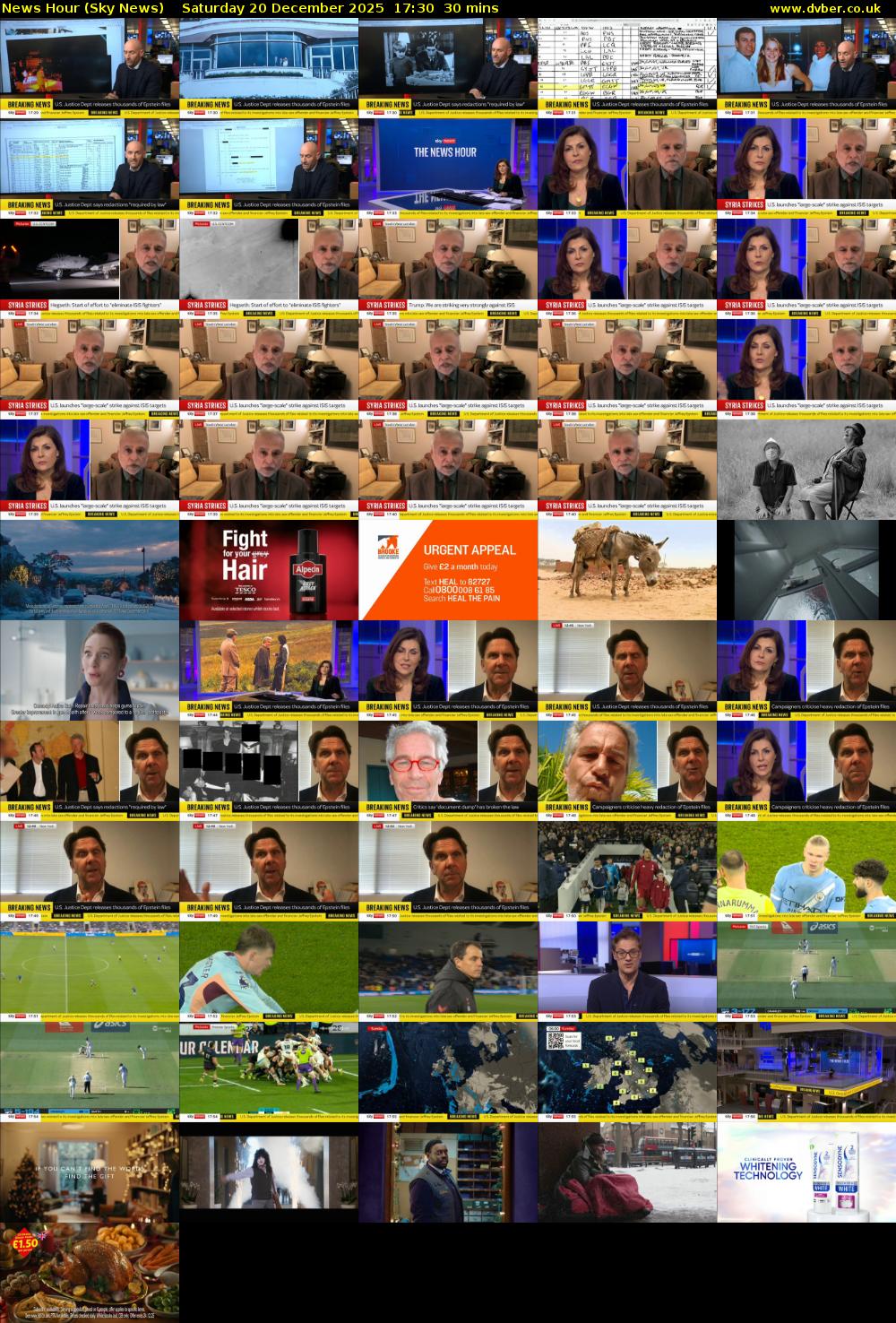 News Hour (Sky News) Saturday 20 December 2025 17:30 - 18:00