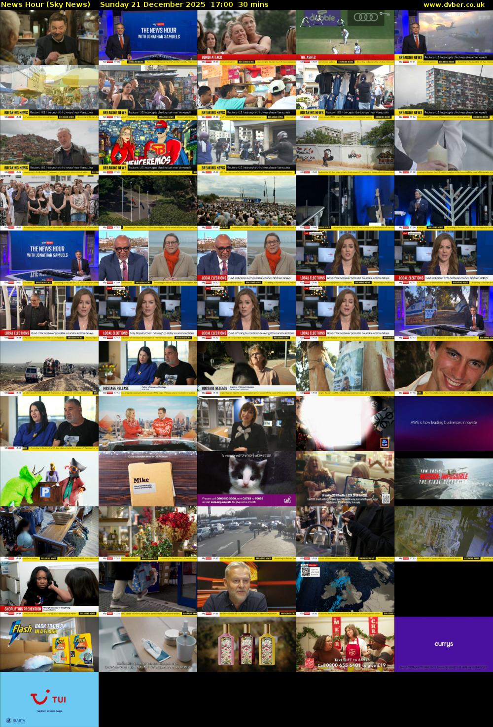 News Hour (Sky News) Sunday 21 December 2025 17:00 - 17:30