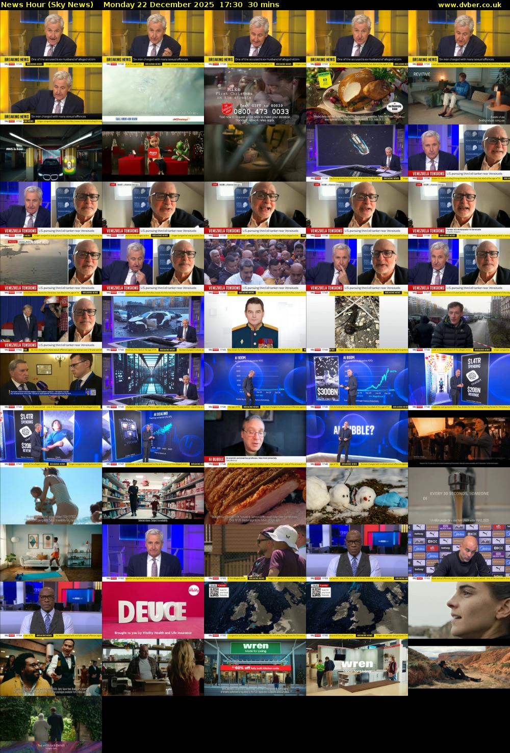 News Hour (Sky News) Monday 22 December 2025 17:30 - 18:00