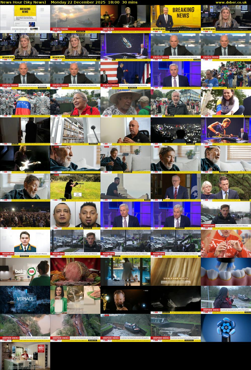 News Hour (Sky News) Monday 22 December 2025 18:00 - 18:30