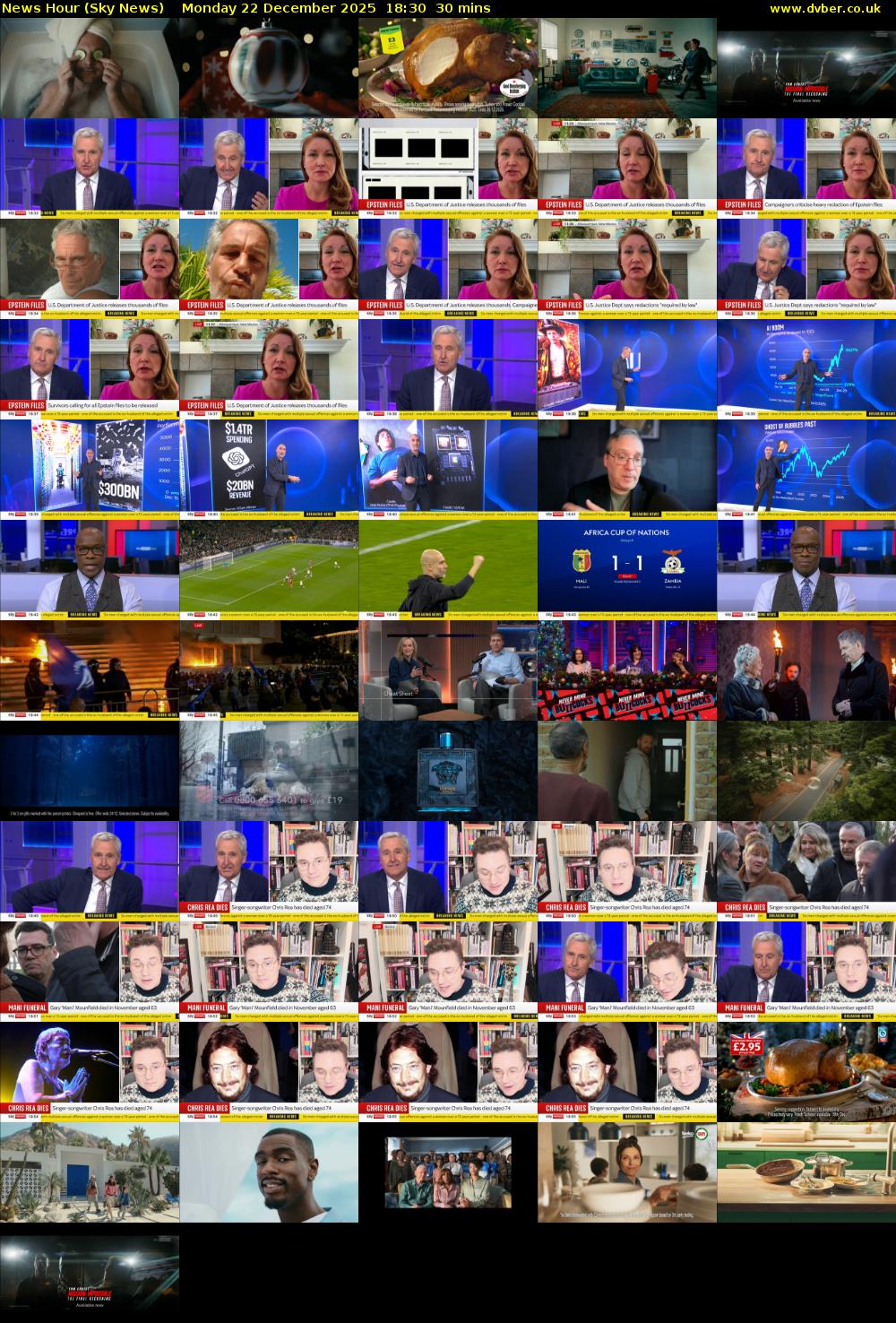 News Hour (Sky News) Monday 22 December 2025 18:30 - 19:00