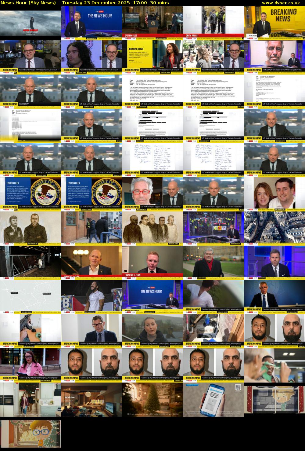News Hour (Sky News) Tuesday 23 December 2025 17:00 - 17:30