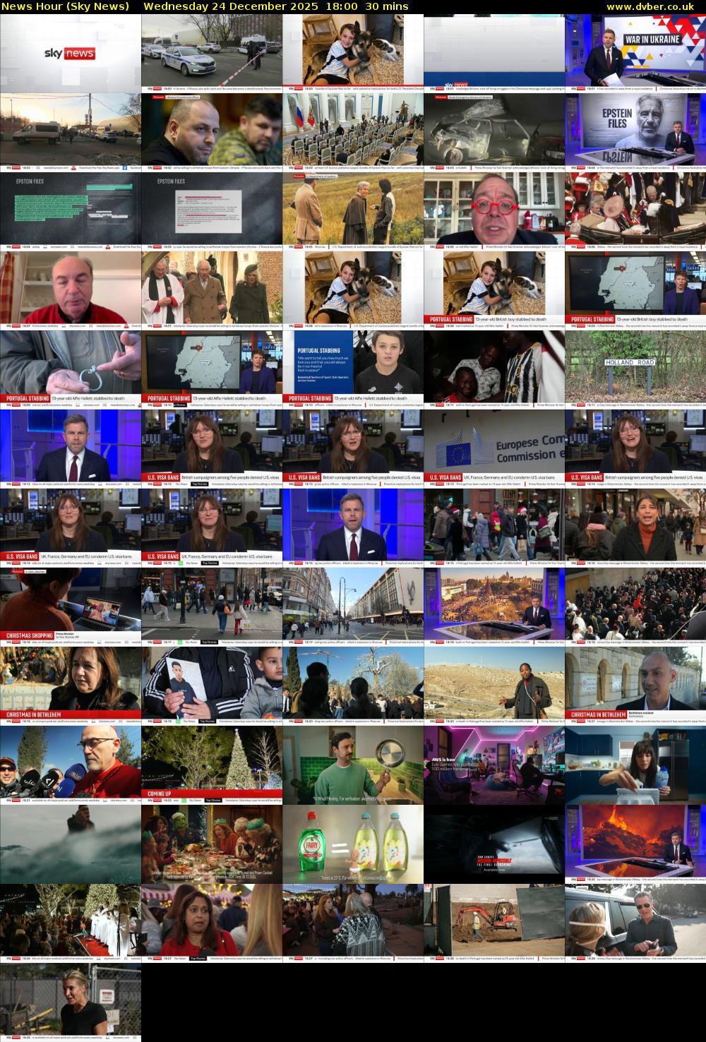 News Hour (Sky News) Wednesday 24 December 2025 18:00 - 18:30