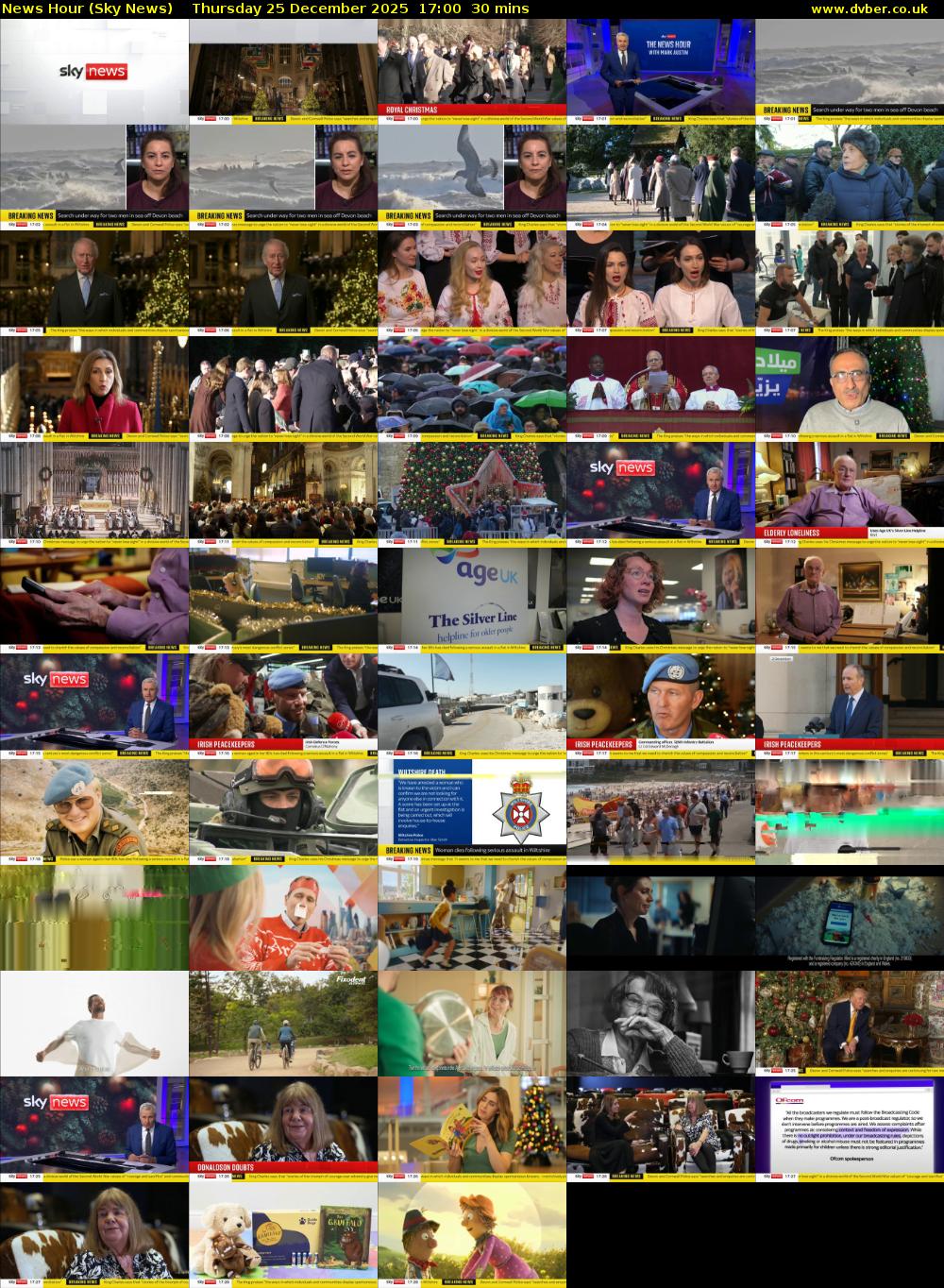 News Hour (Sky News) Thursday 25 December 2025 17:00 - 17:30