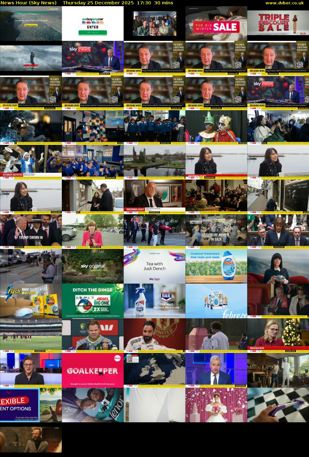 News Hour (Sky News) Thursday 25 December 2025 17:30 - 18:00