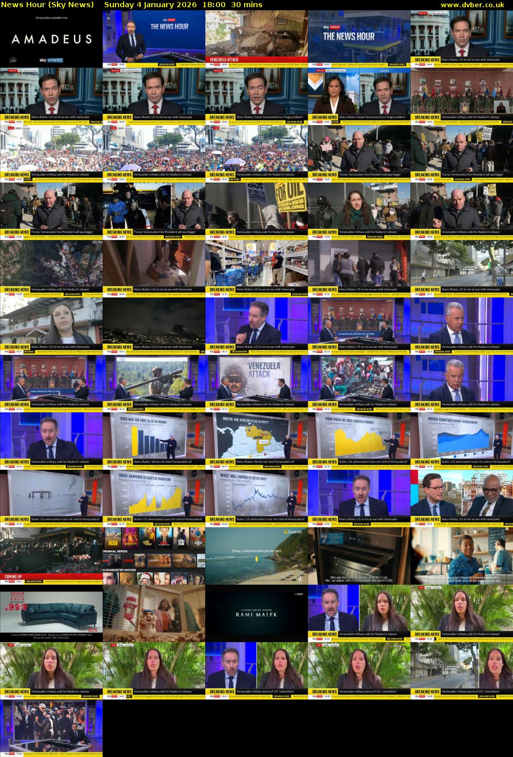 News Hour (Sky News) Sunday 4 January 2026 18:00 - 18:30