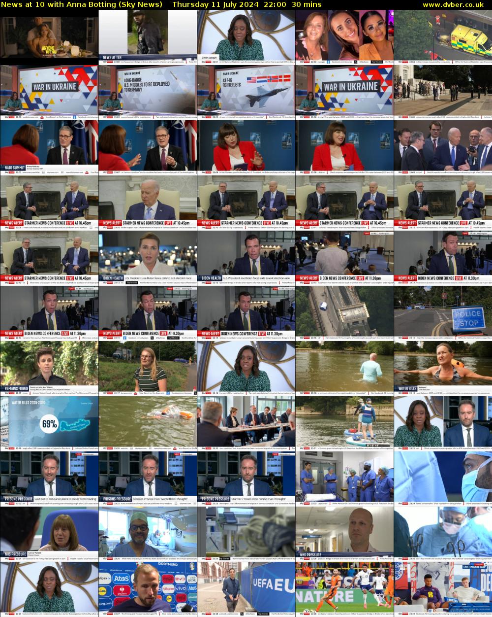 News at 10 with Anna Botting (Sky News) Thursday 11 July 2024 22:00 - 22:30