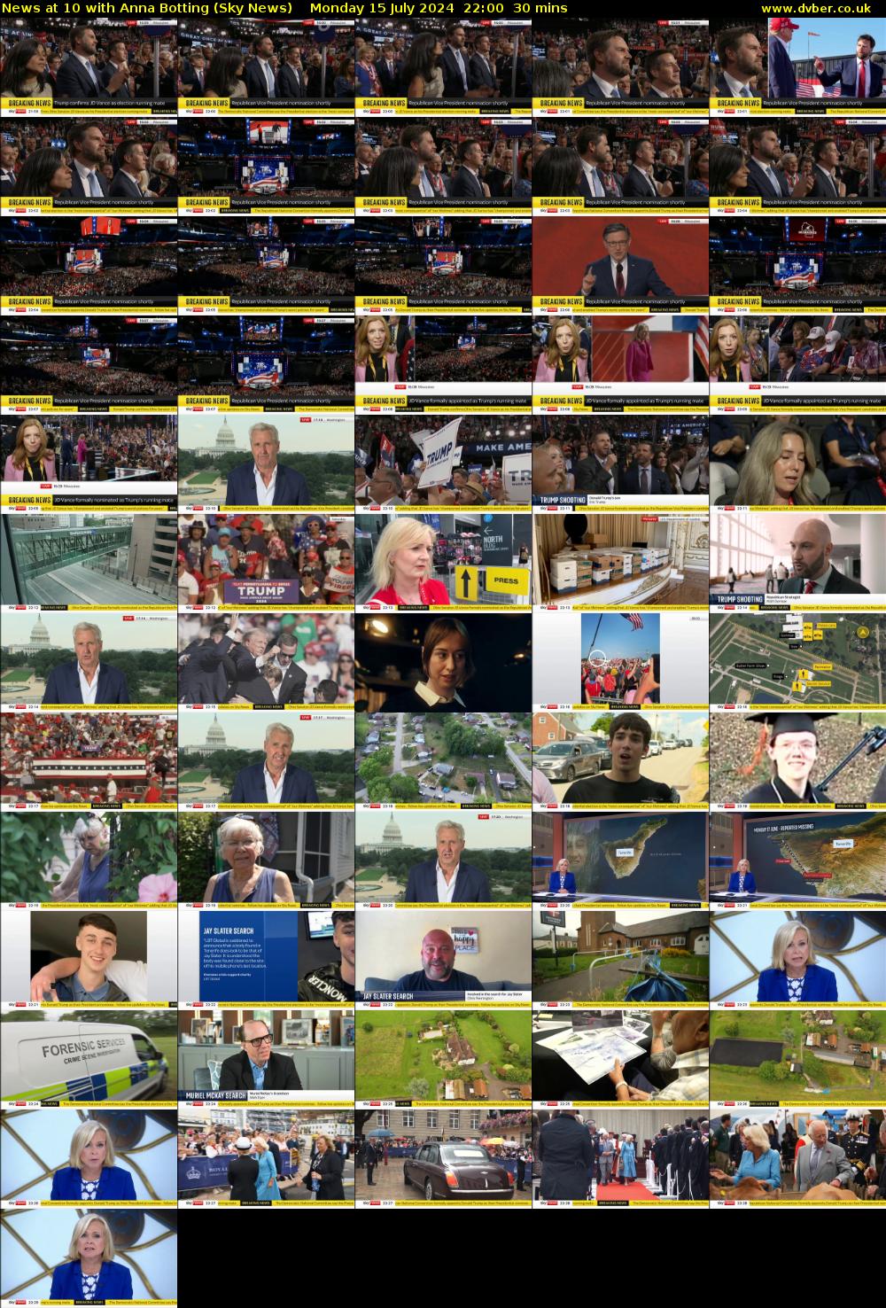 News at 10 with Anna Botting (Sky News) Monday 15 July 2024 22:00 - 22:30