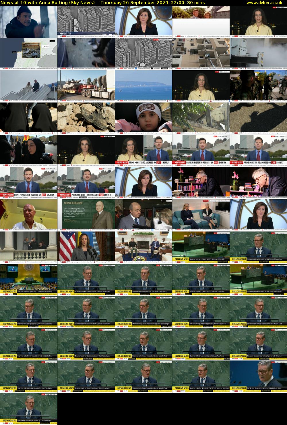 News at 10 with Anna Botting (Sky News) Thursday 26 September 2024 22:00 - 22:30